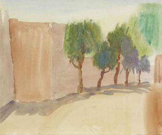 Louis Moilliet - Pfefferbäume in Kairouan, 1928