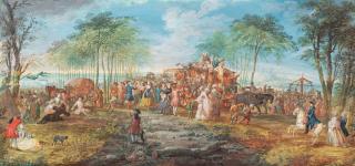 Louis-Nicolas van Blarenberghe - The arrival of a circus