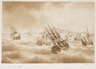 Louis-Philippe Crepin - Bateaux au large de la côte Bulgare