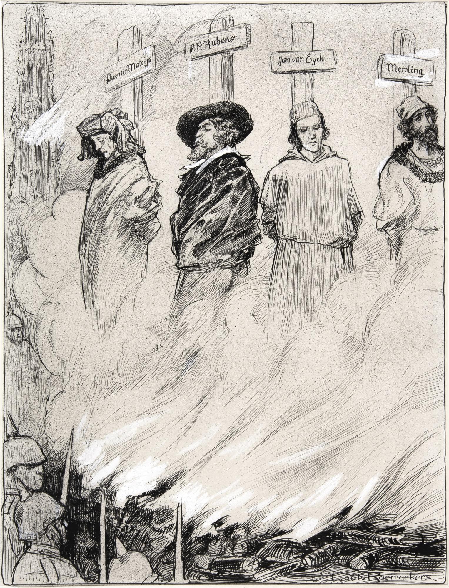 Louis Raemaekers - ‘De Kunst Gekruisigd’ [Art Cruicified]