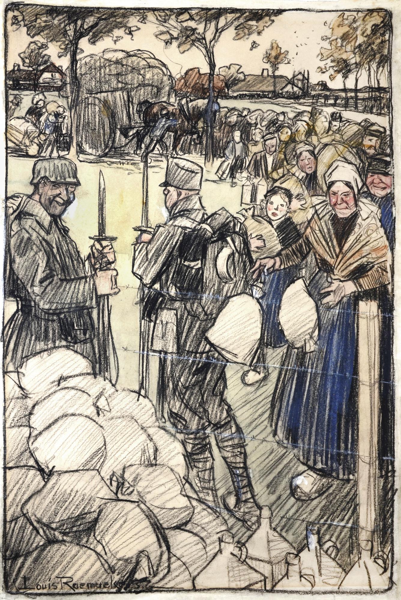 Louis Raemaekers - ‘Idyllic Neutrality’ (‘A Daily Smuggling Scene On The Dutch Belgian Frontier’)