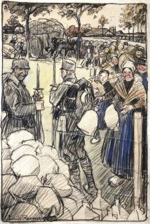 Louis Raemaekers - ‘Idyllic Neutrality’ (‘A Daily Smuggling Scene On The Dutch Belgian Frontier’)