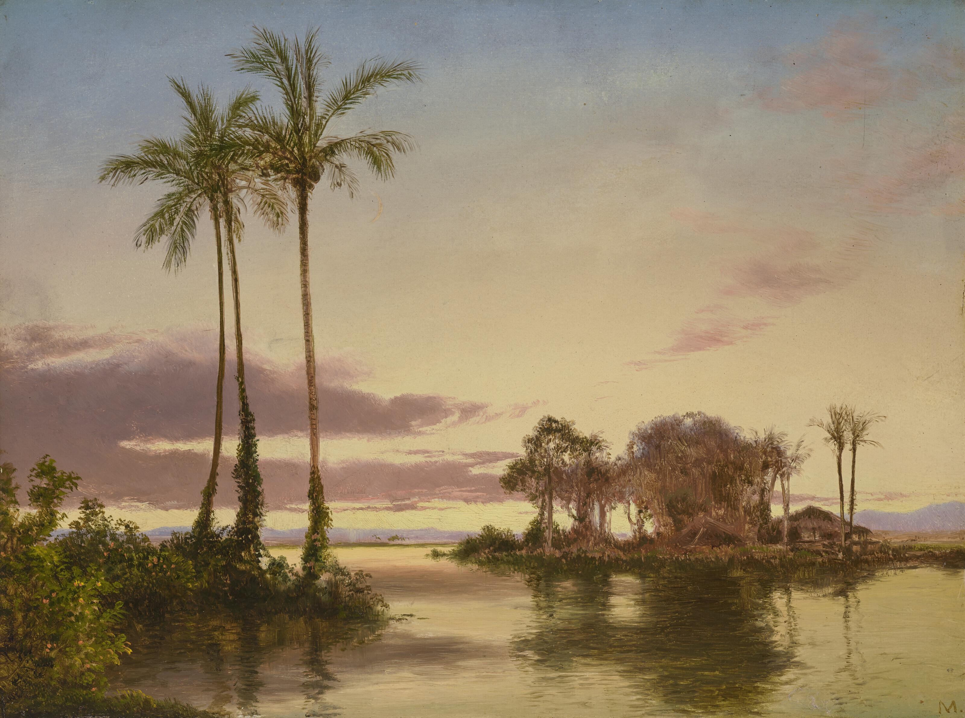 Louis Rémy Mignot - Lagoon of the Guayaquil, South America