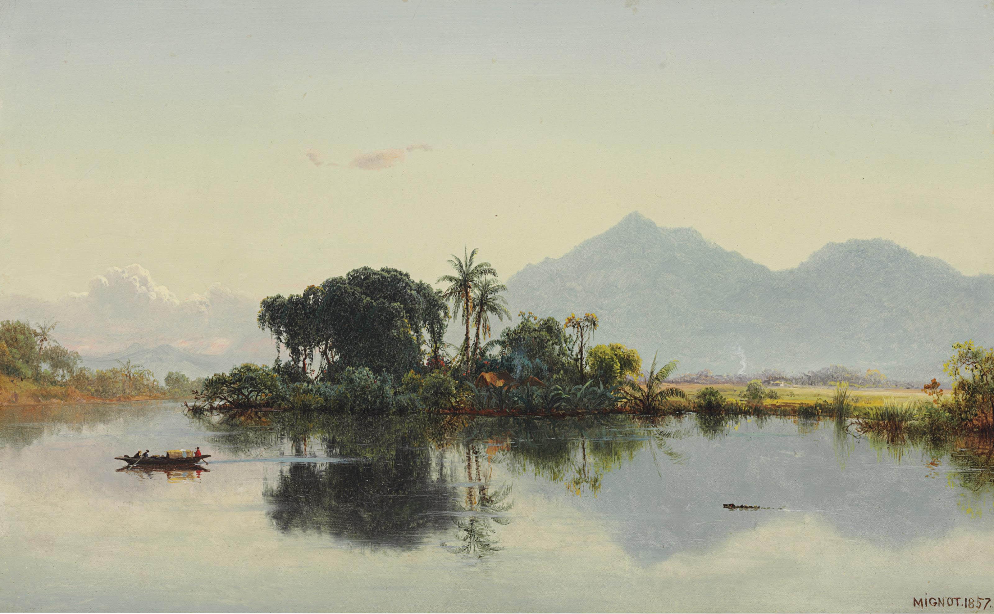 Louis Rémy Mignot - River Scene, Ecuador