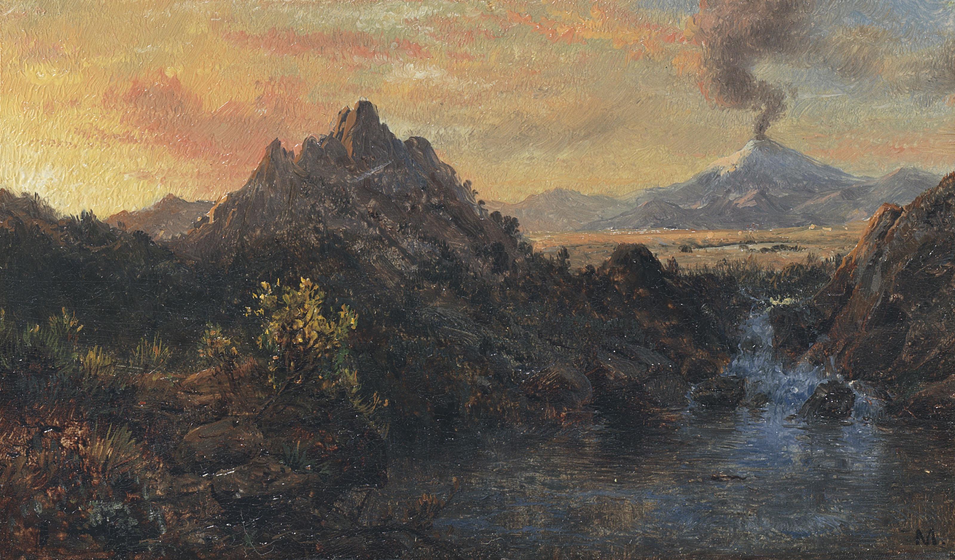 Louis Remy Mignot - View of the Cordilleras, near Cotopaxi