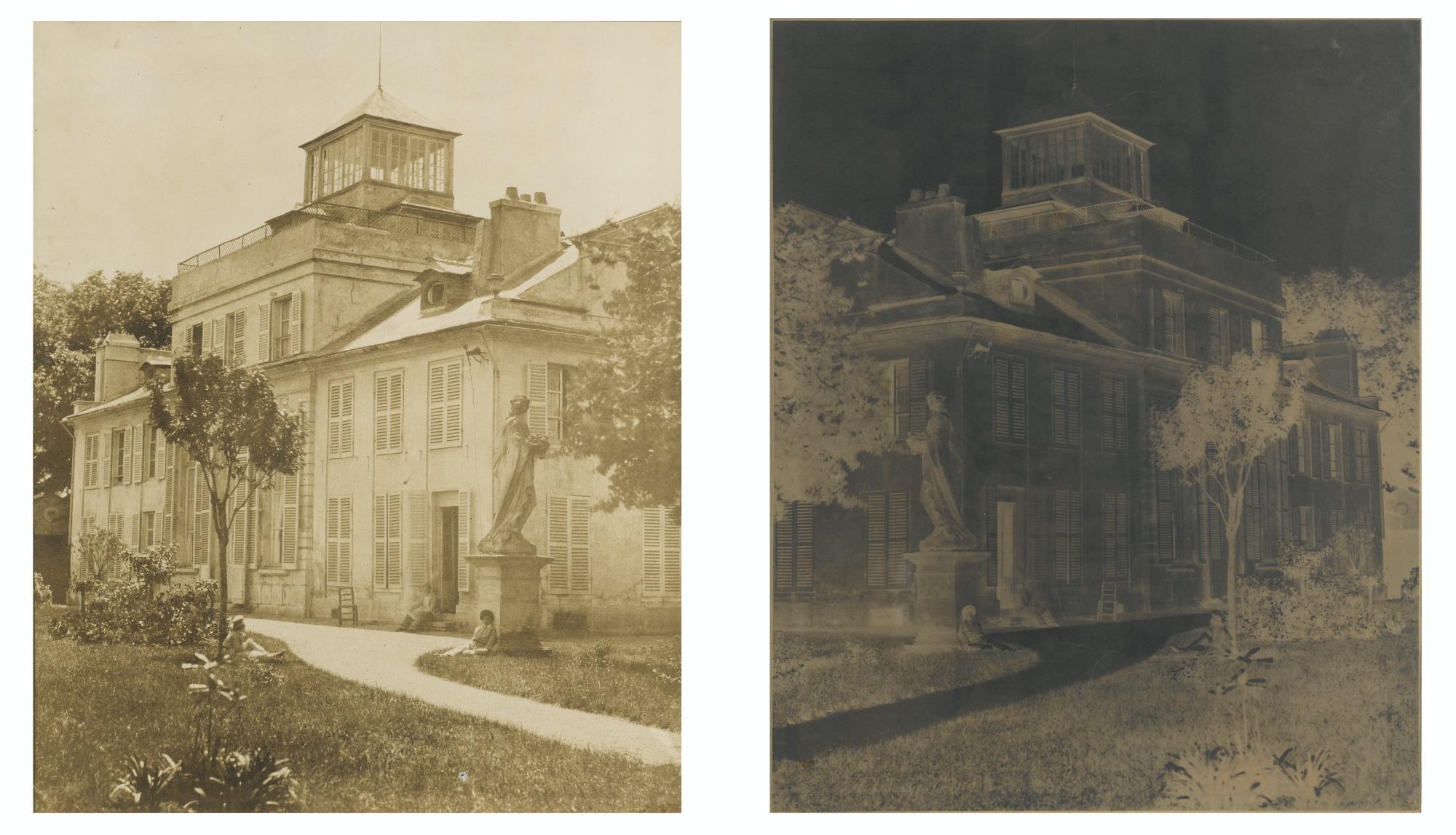 Louis-Rémy Robert - Le Pavillon De Breteuil, Vers 1852Salt Paper Print And Waxed Paper Negative. Individually Mounted And Framed.