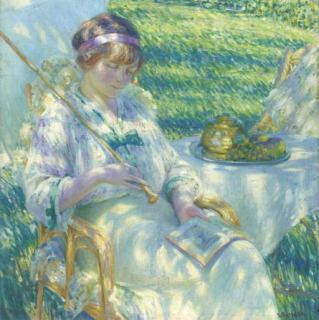 Louis Ritman - Lady in the Sunshine Reading
