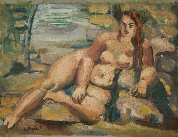 Louis Robert Arthur Latapie - Nu féminin (et une autre oeuvre)