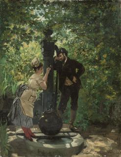 Louis Robert Carrier-Belleuse - A rendezvous at the well