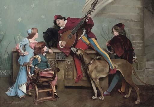 Louis Robert Carrier-Belleuse - The Minstrel\'S Song
