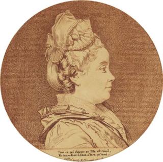 Louis-Roland Trinquesse - Portrait de femme en buste vue de profil, à droite