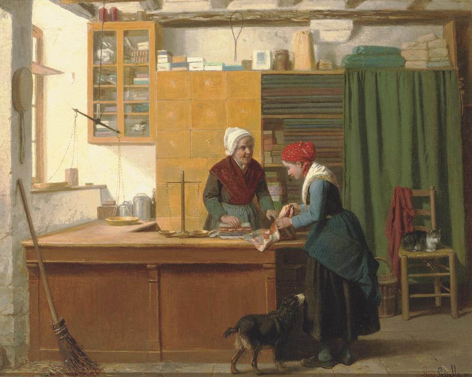 Louis Simon Cabaillot Lassalle - At the haberdashers