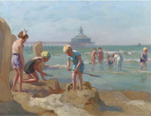 Louis Soonius - Children on Scheveningen beach