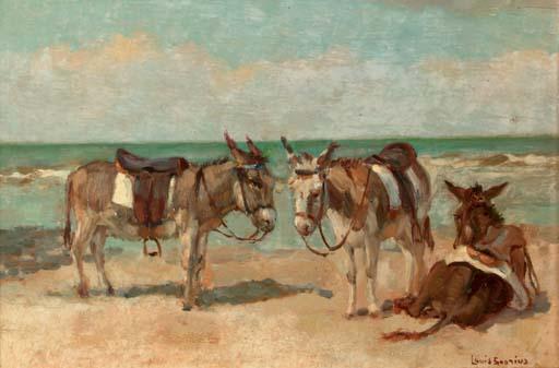 Louis Soonius - Donkeys on the beach