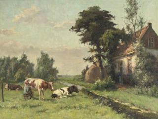 Louis Soonius - Milking the cow