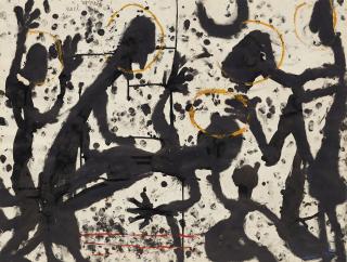 Louis Soutter - Noël du réprouvé, um 1937 (recto)/Plusieures personnages, um 1937 (verso)