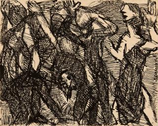 Louis Soutter - Personnages aux bras levés.