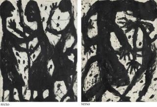 Louis Soutter - recto: Prêtresses, druides verso: Voie latine et corps de fer