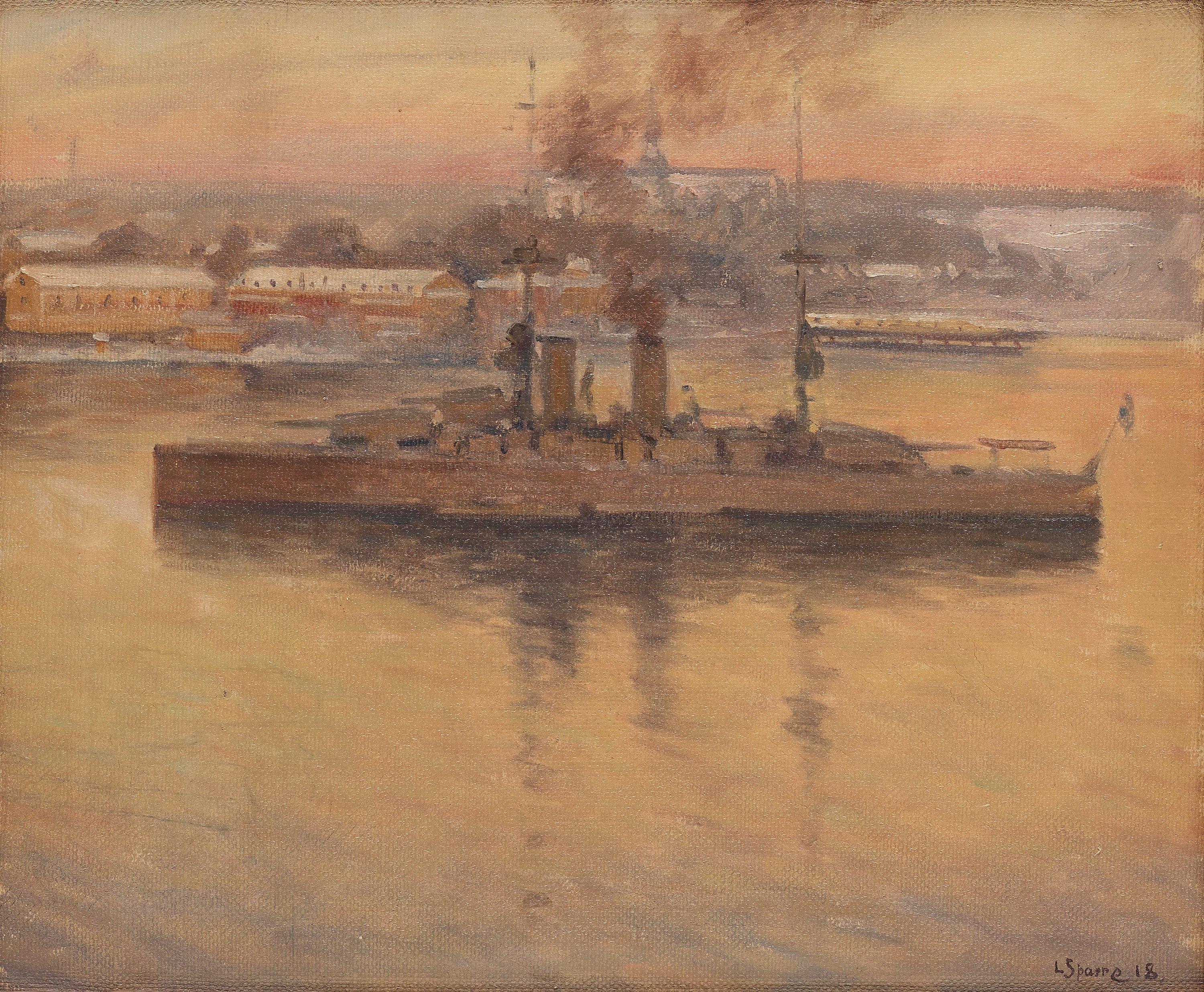 Louis Sparre - Armored cruiser at Skeppsholmen (Stockholm)