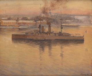 Louis Sparre - Armored cruiser at Skeppsholmen (Stockholm)