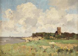Louis Stutterheim - A view of former seaside resort Muiderberg by the Zuiderzee