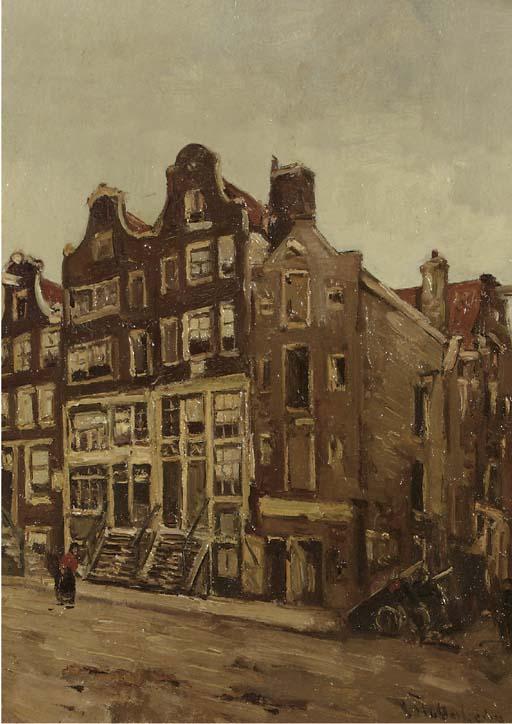Louis Stutterheim - Houses on the Waterlooplein, Amsterdam