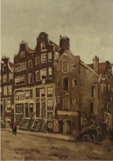 Louis Stutterheim - Houses on the Waterlooplein, Amsterdam