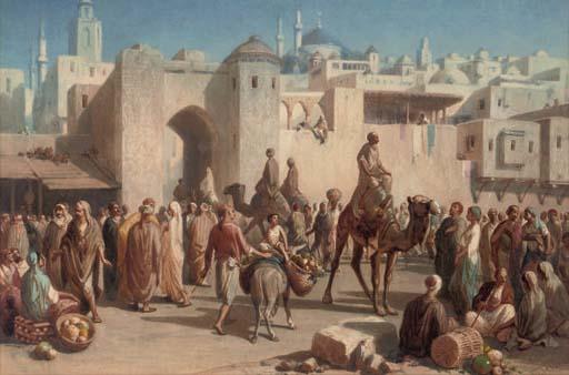 Louis Tesson - A busy Arab market