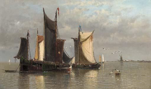Louis Timmermans - Fishing vessels on the Scheldt