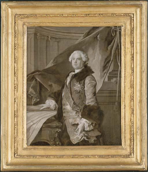 Louis Tocqué - Abel-François Poisson de Vandières, Marquis de Marigny And Menars (1727-1781), Directeur Des Bâtiements du Roi, Three-Quarter-Length In An Interior
