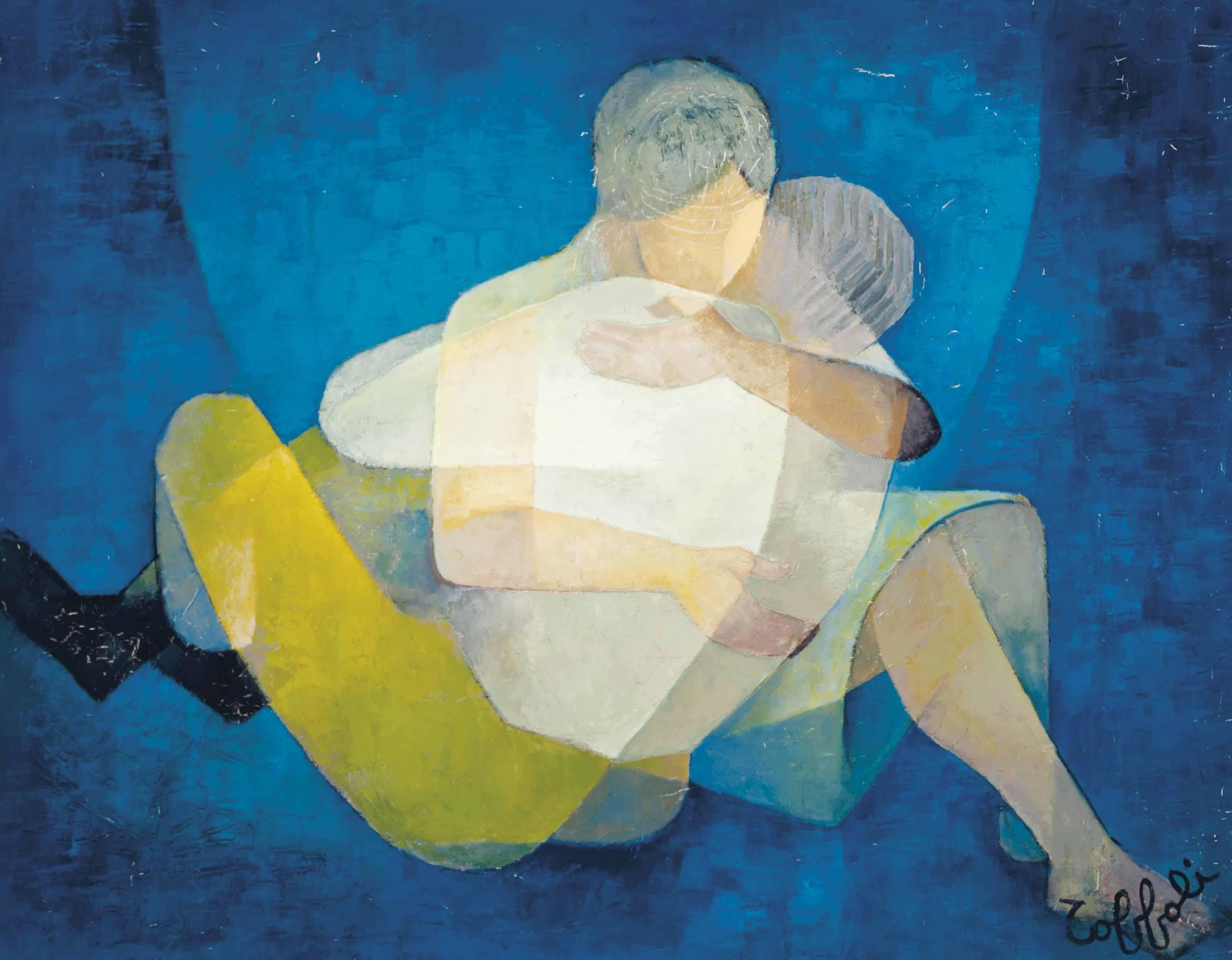 Louis Toffoli - Couple S\'Embrassant