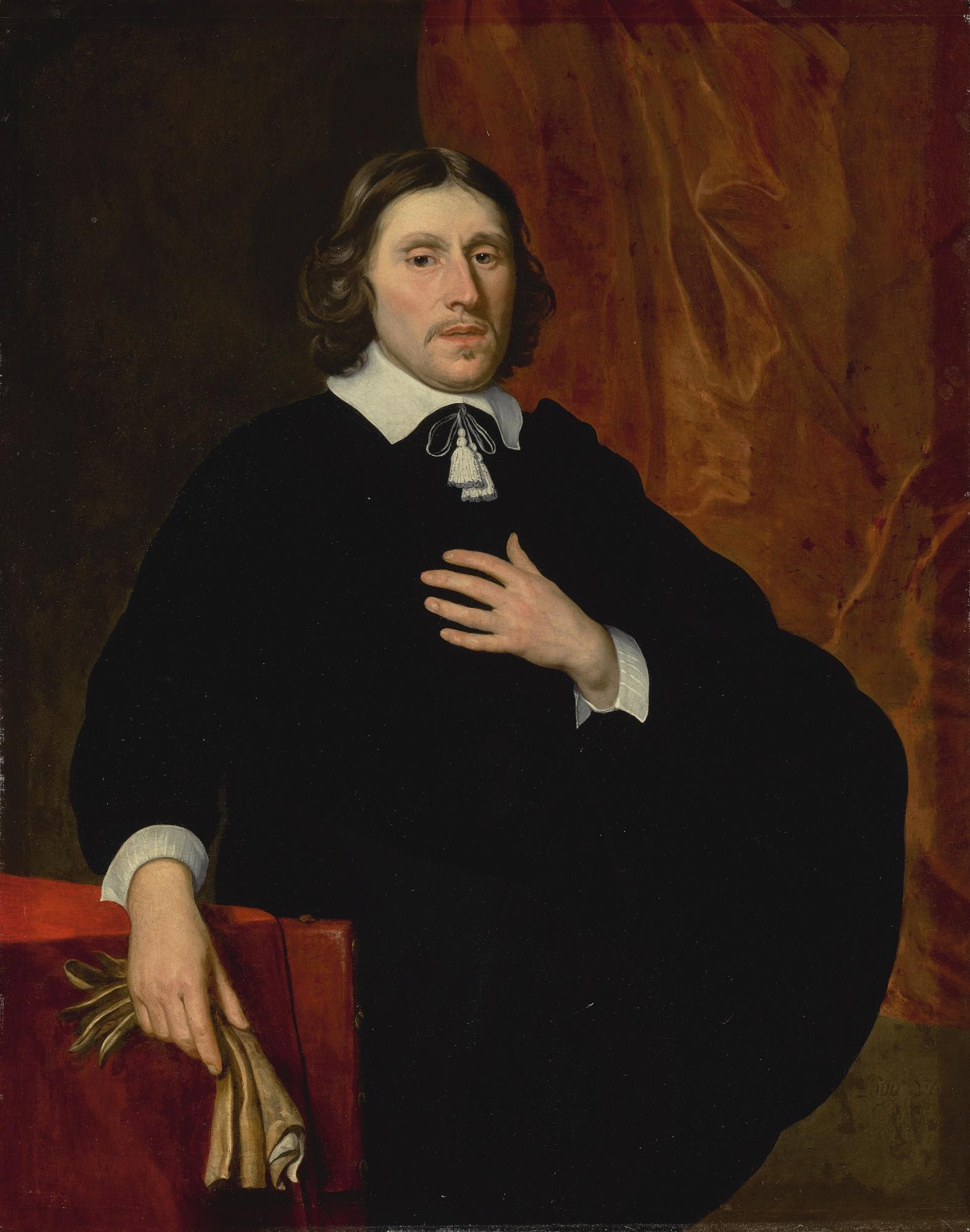 Louis Vallée - Portrait Of A Gentleman, Three-Quarter Length
