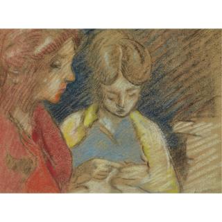 Louis Valtat - Deux Femmes Sous La Lampe