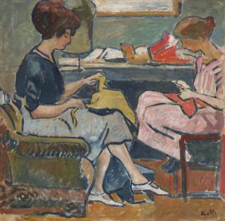 Louis Valtat - Deux jeunes femmes cousant