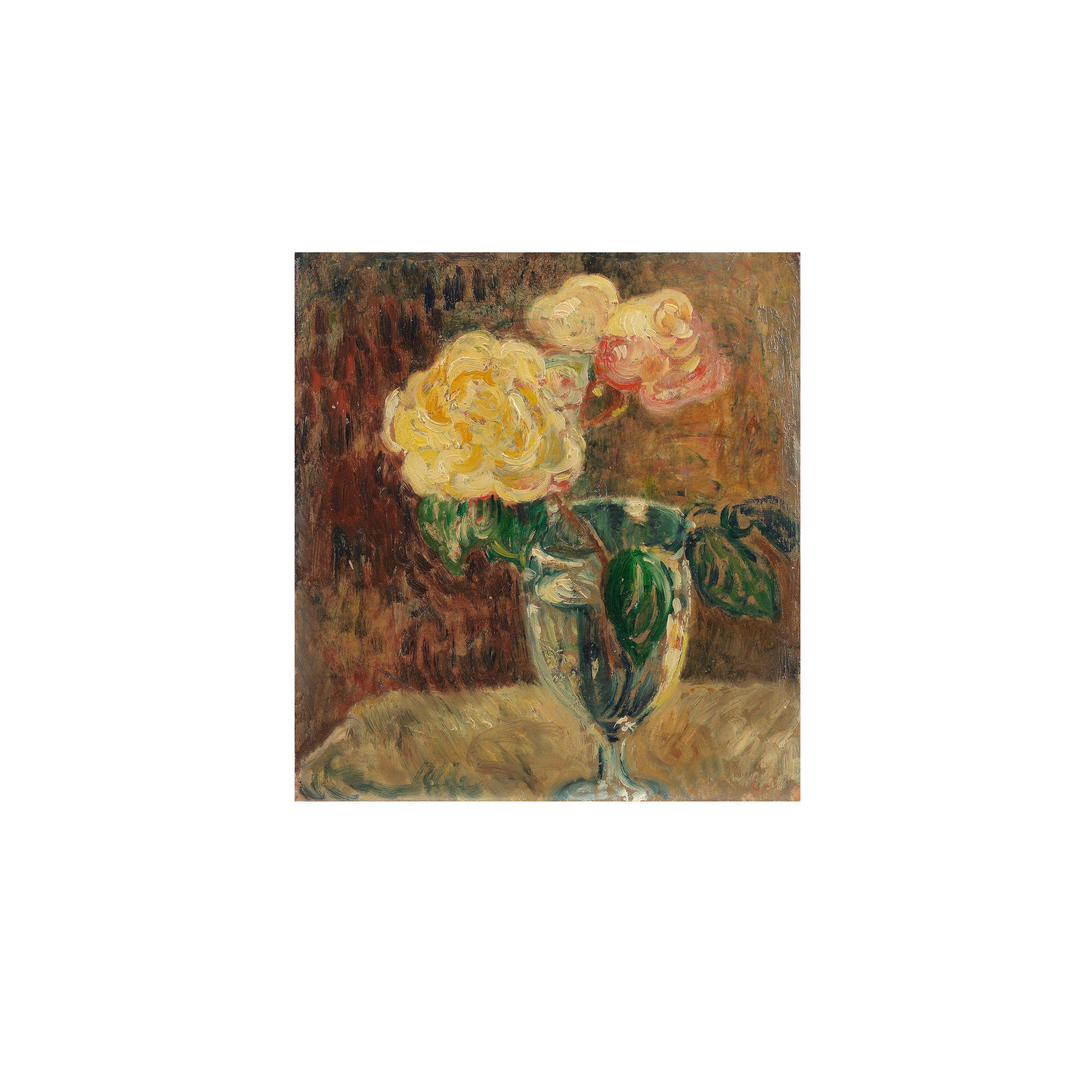 Louis Valtat - Deux roses au verre de cristal