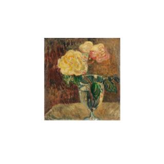 Louis Valtat - Deux roses au verre de cristal