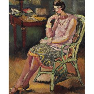 Louis Valtat - Femme Assise Au Fauteuil Vert