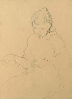 Louis Valtat - Femme Cousant (Recto/Verso)