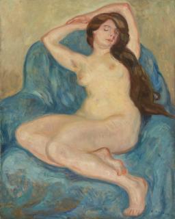 Louis Valtat - Femme Nue Au Fauteuil Bleu