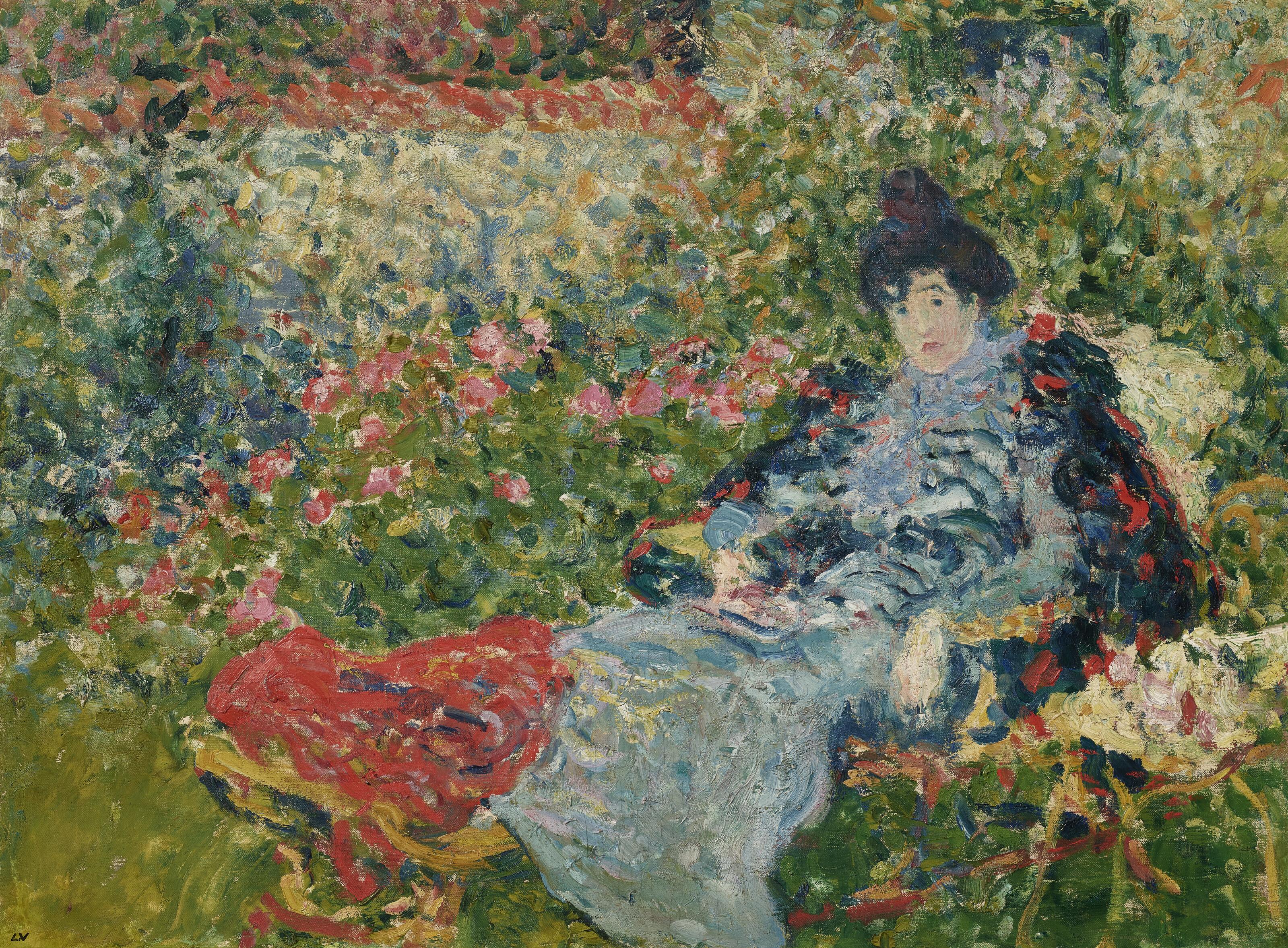 Louis Valtat - Gabrielle Valtat au jardin