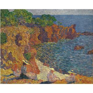 Louis Valtat - La Famille Bompart Sur Les Rochers Rouges À Agay Au Soleil