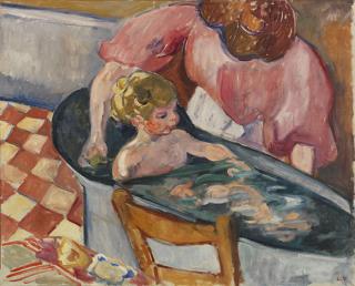 Louis Valtat - L\'Enfant dans la baignoire (Madame Valtat et son fils dans la baignoire)