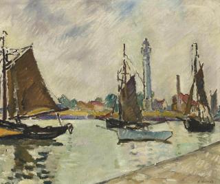 Louis Valtat - Les voiliers à Ouistreham