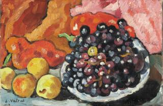 Louis Valtat - Poivrons, pommes et assiette de raisins