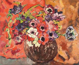 Louis Valtat - Stillleben mit Anemonen.