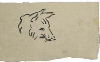 Louis Valtat - Tête de chien