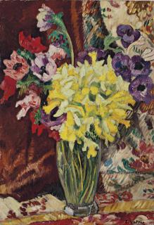 Louis Valtat - Vase D\'Anémones Et Jonquilles