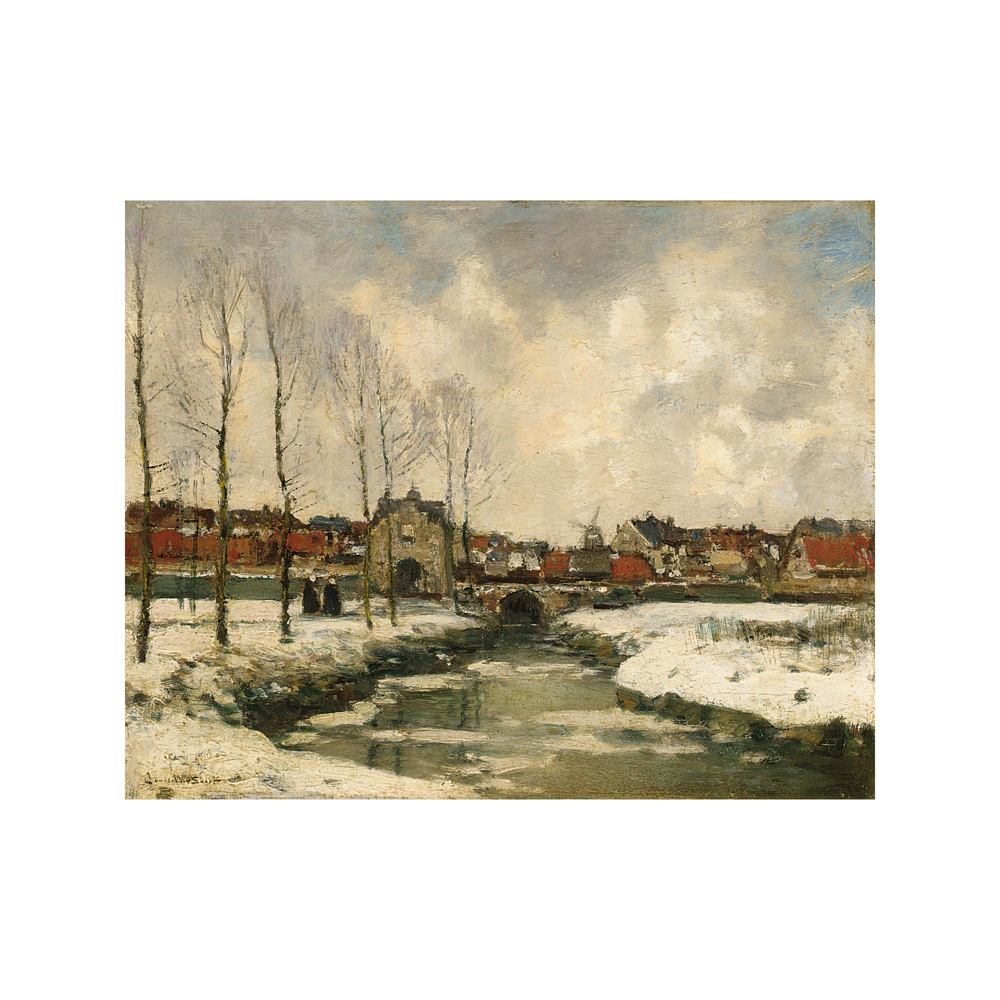 Louis van Soest - A Winter Townscape Of Veere