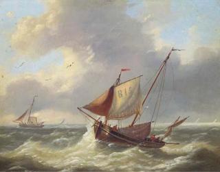Louis Verboeckhoven - Shipping in open water