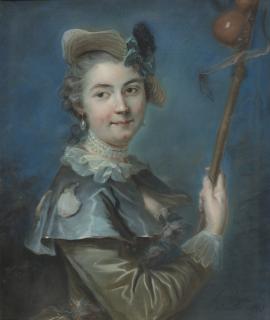 Louis Vigée - Femme Vêtue En Pélerinelouis Vigée ; A Woman Dressed As A Pilgrim ; Signed And Dated ; Pastel